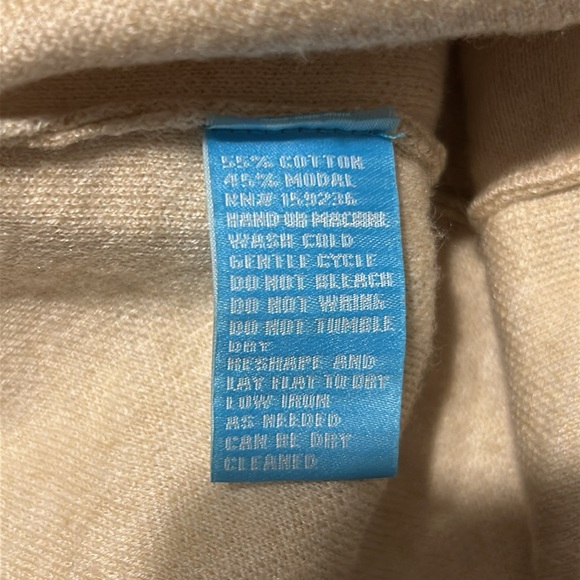 J. Mlaughlin Long Open Front‎ Cardigan Jacket Sweater Tan Size Small - Picture 4 of 6